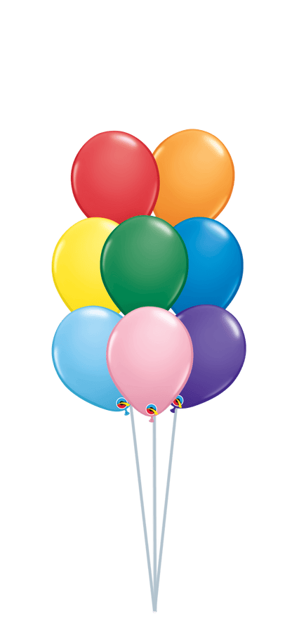Balloon Bouquet Plain (Ranging from 3 Balloons - 12 Balloons) - UpUpNAwayBalloons