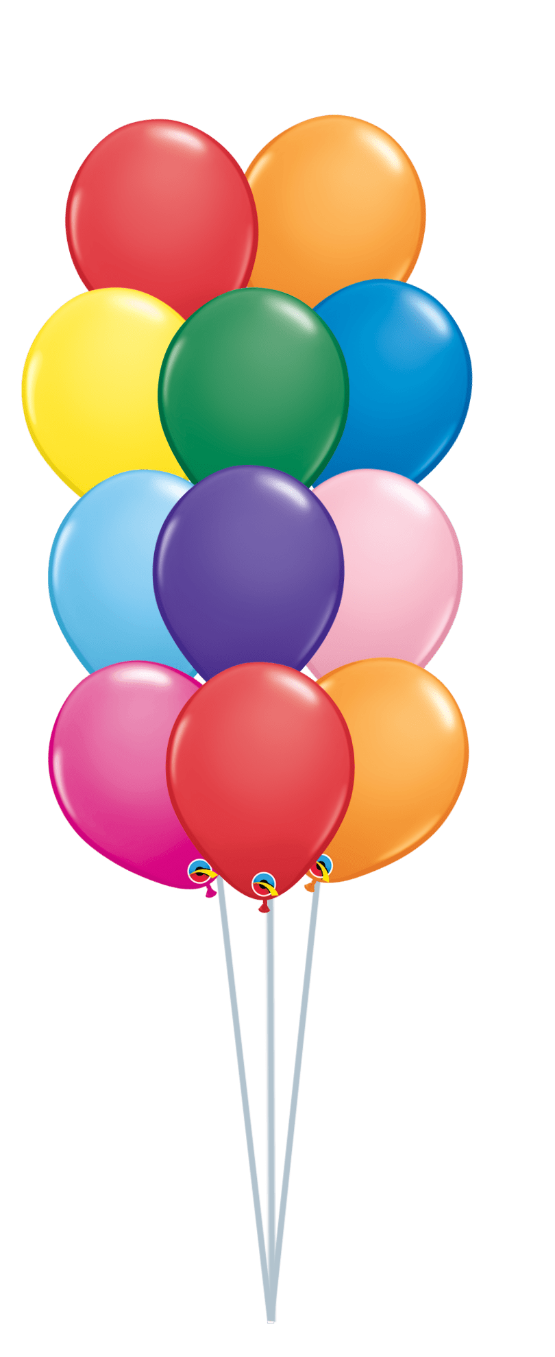 Balloon Bouquet Plain (Ranging from 3 Balloons - 12 Balloons) - UpUpNAwayBalloons