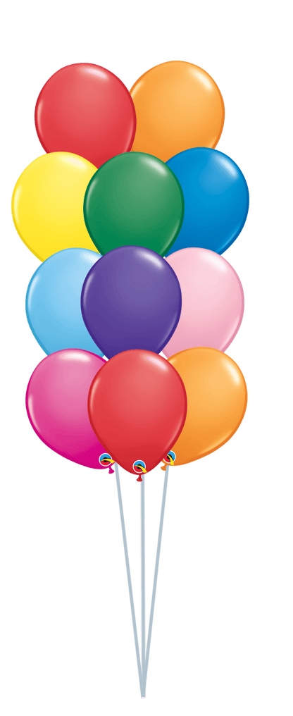 Balloon Bouquet Plain (Ranging from 3 Balloons - 12 Balloons) - UpUpNAwayBalloons