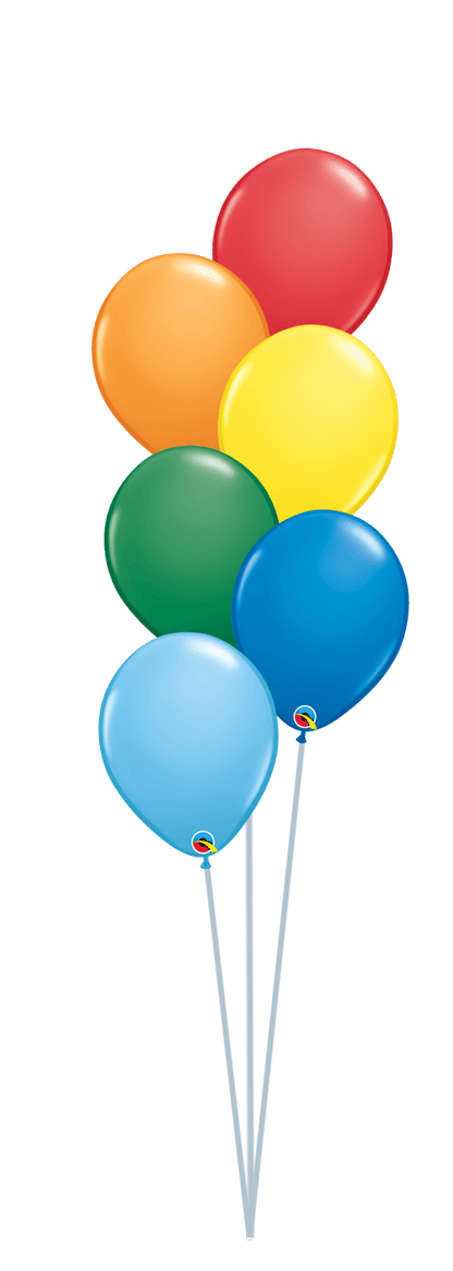 Balloon Bouquet Plain (Ranging from 3 Balloons - 12 Balloons) - UpUpNAwayBalloons