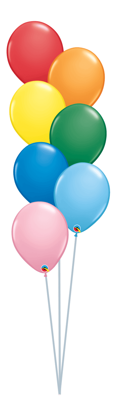 Balloon Bouquet Plain (Ranging from 3 Balloons - 12 Balloons) - UpUpNAwayBalloons