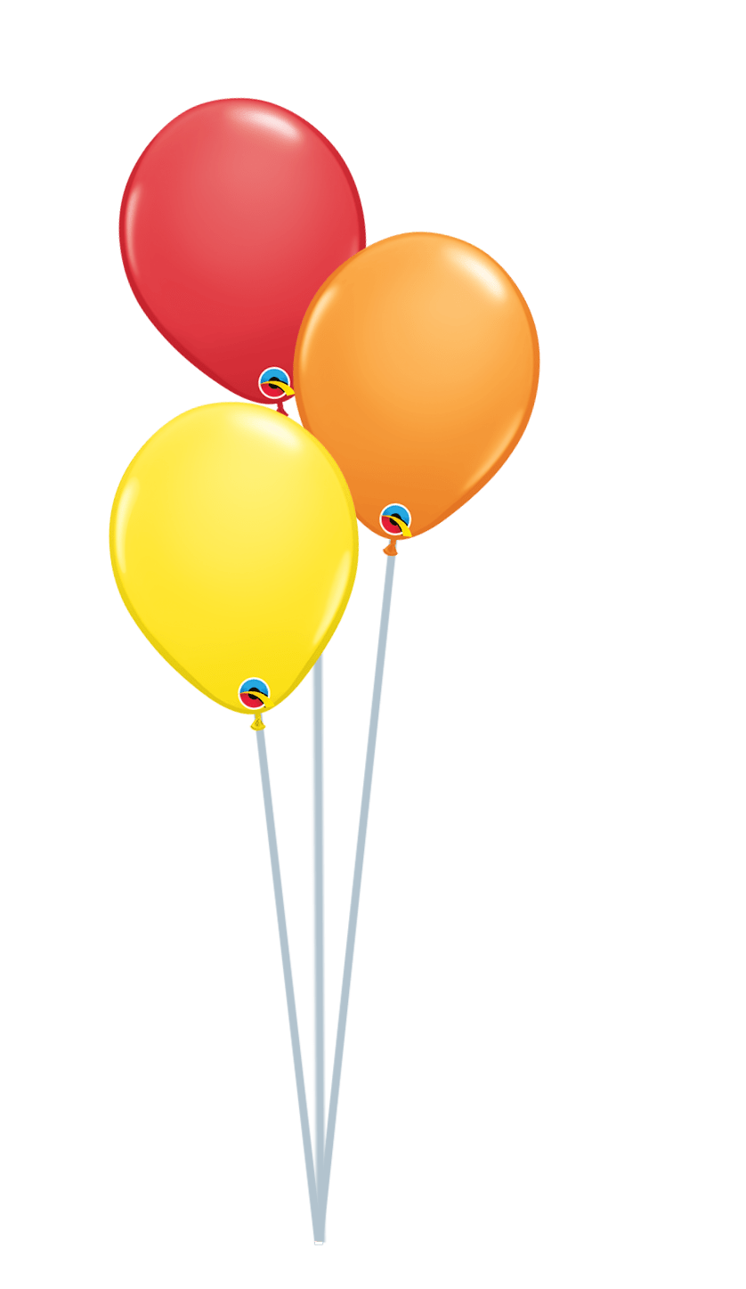 Balloon Bouquet Plain (Ranging from 3 Balloons - 12 Balloons) - UpUpNAwayBalloons