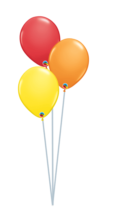 Balloon Bouquet Plain (Ranging from 3 Balloons - 12 Balloons) - UpUpNAwayBalloons