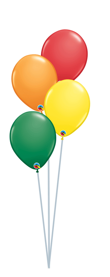Balloon Bouquet Plain (Ranging from 3 Balloons - 12 Balloons) - UpUpNAwayBalloons