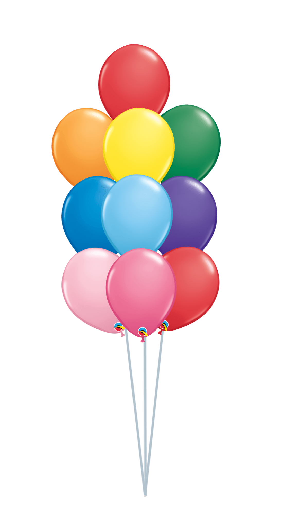 Balloon Bouquet Plain (Ranging from 3 Balloons - 12 Balloons) - UpUpNAwayBalloons