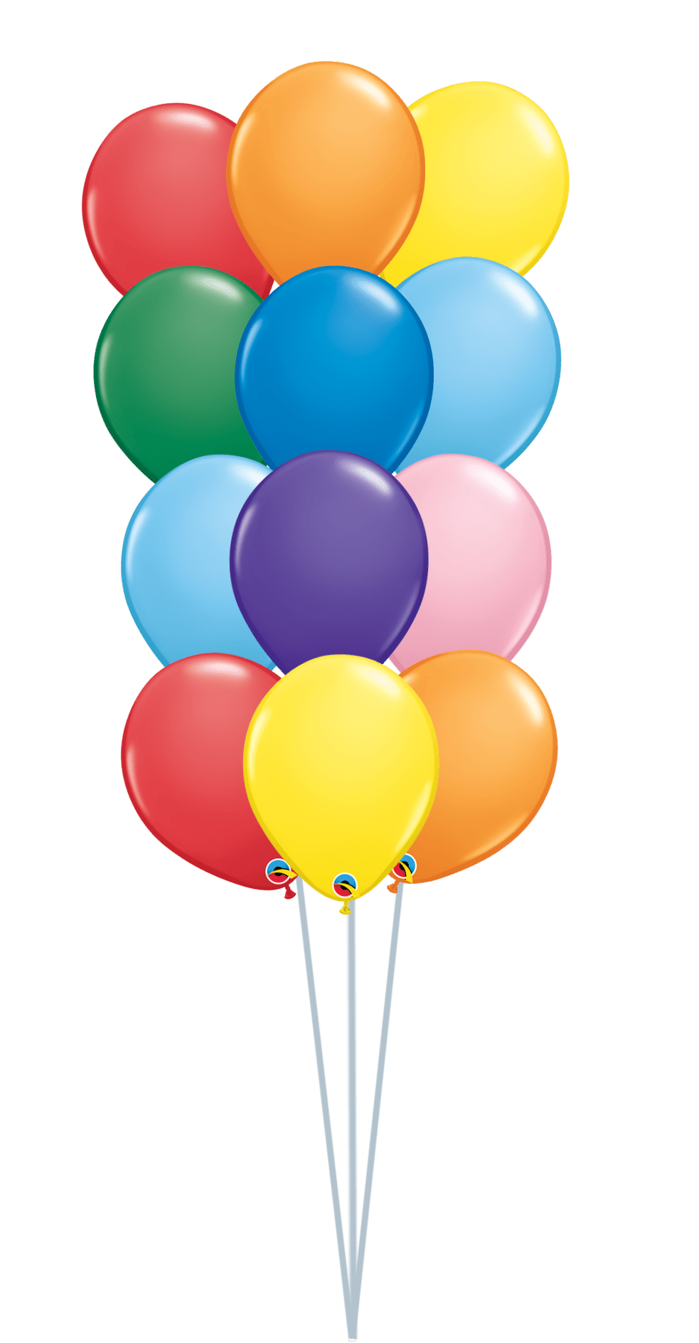 Balloon Bouquet Plain (Ranging from 3 Balloons - 12 Balloons) - UpUpNAwayBalloons