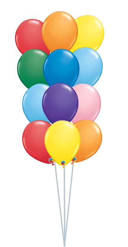 Balloon Bouquet Plain (Ranging from 3 Balloons - 12 Balloons) - UpUpNAwayBalloons