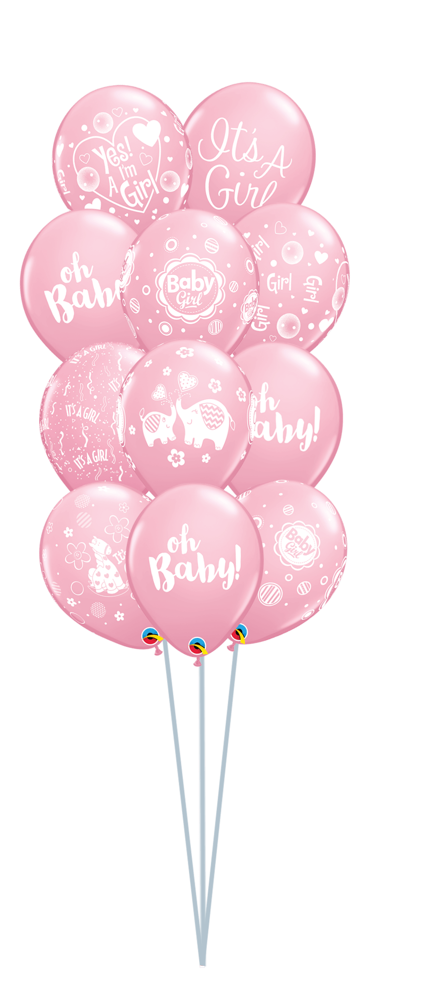 Balloon Bouquet Printed (Ranging from 3 Balloons - 12 Balloons) - UpUpNAwayBalloons