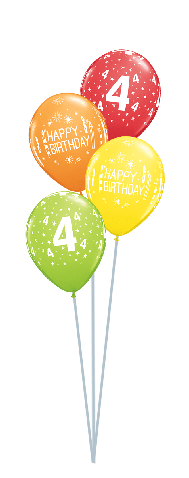 Balloon Bouquet Printed (Ranging from 3 Balloons - 12 Balloons) - UpUpNAwayBalloons