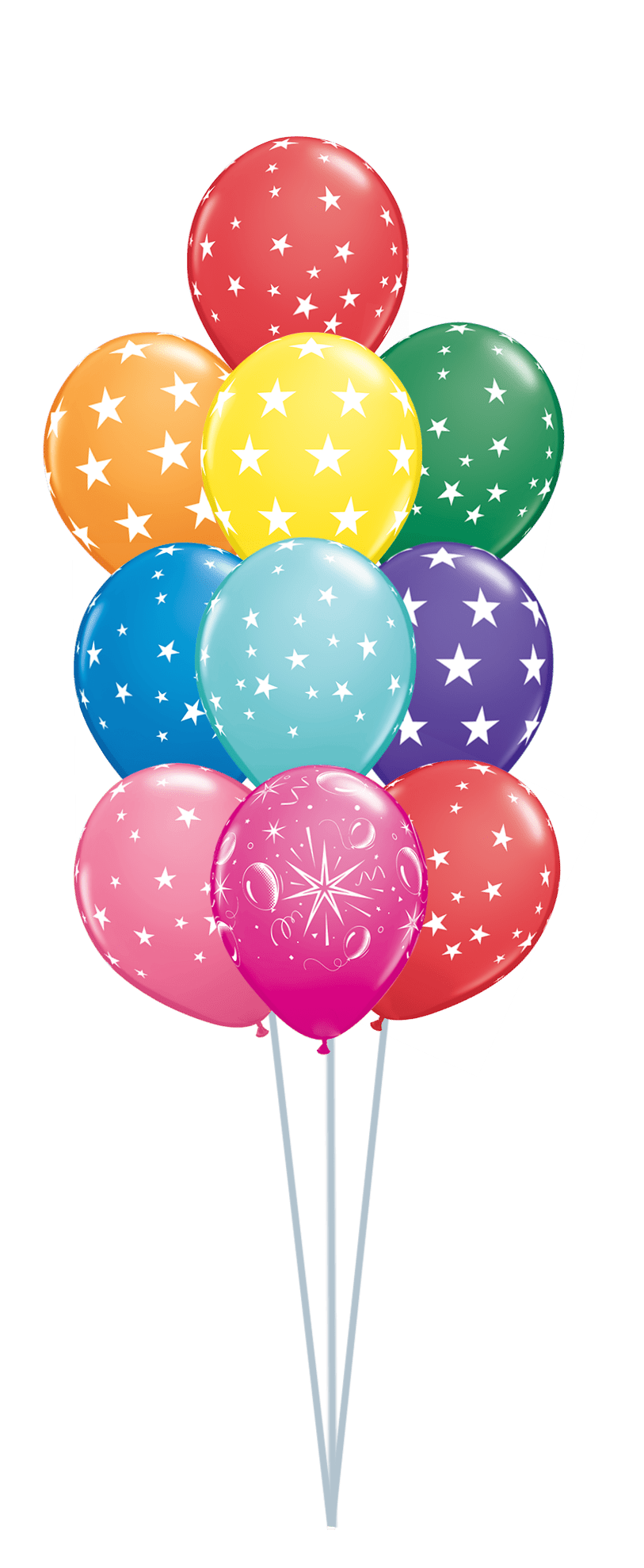 Balloon Bouquet Printed (Ranging from 3 Balloons - 12 Balloons) - UpUpNAwayBalloons