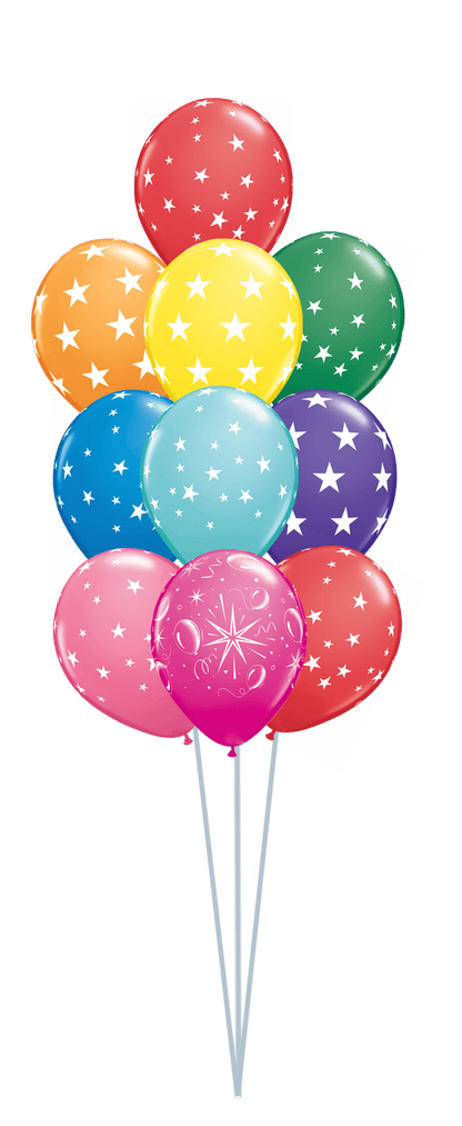 Balloon Bouquet Printed (Ranging from 3 Balloons - 12 Balloons) - UpUpNAwayBalloons