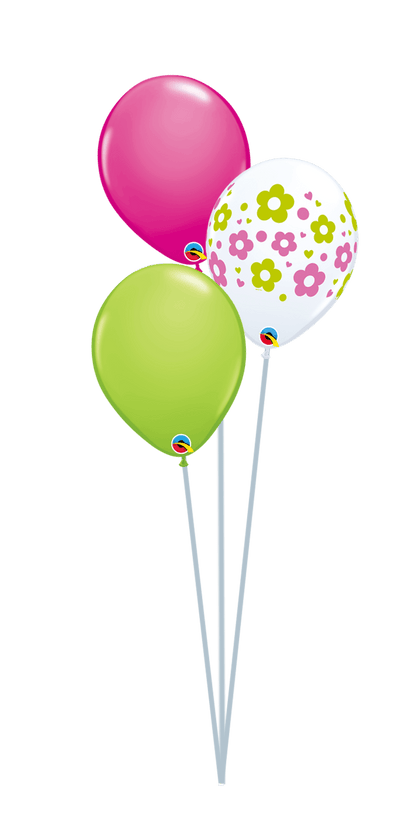 Balloon Bouquet Printed (Ranging from 3 Balloons - 12 Balloons) - UpUpNAwayBalloons