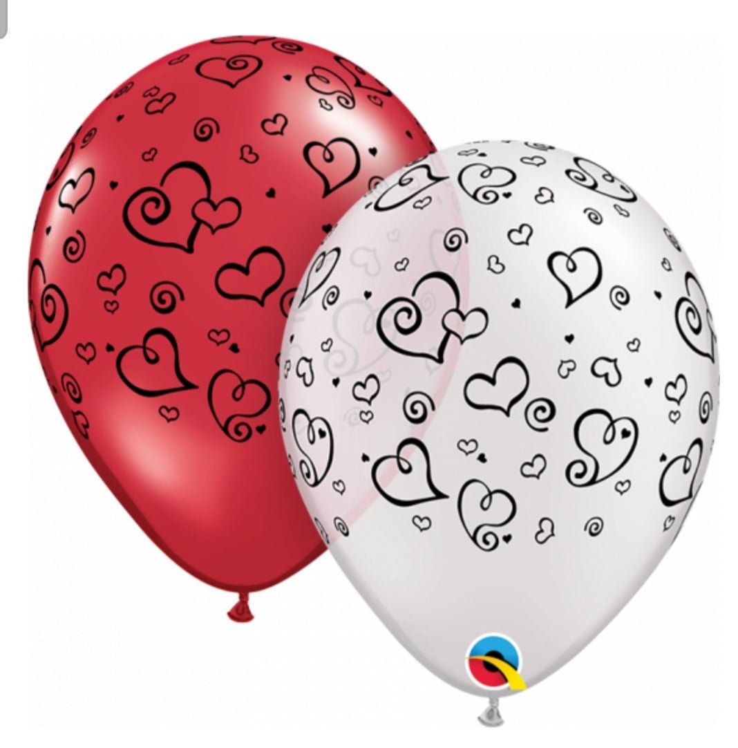 Balloon Bouquet Printed (Ranging from 3 Balloons - 12 Balloons) - UpUpNAwayBalloons