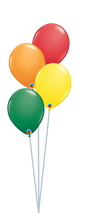 Load image into Gallery viewer, balloon bouquet plain (ranging from 3 balloons - 12 balloons) 4 balloon bouquet
