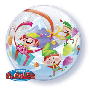 xmas bubble balloon table centrepiece elves