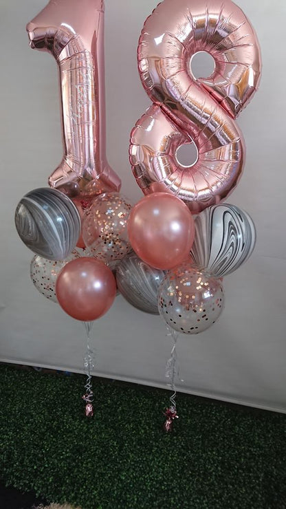 Grand Number Bouquet [Double Digit] - UpUpNAwayBalloons