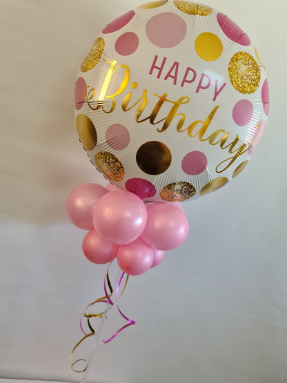 Happy Birthday Air Filled Bouquet - UpUpNAwayBalloons
