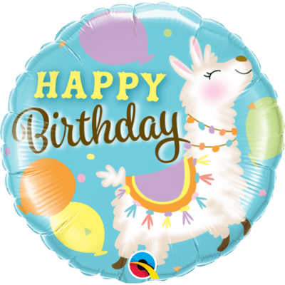 Llama Happy Birthday - UpUpNAwayBalloons