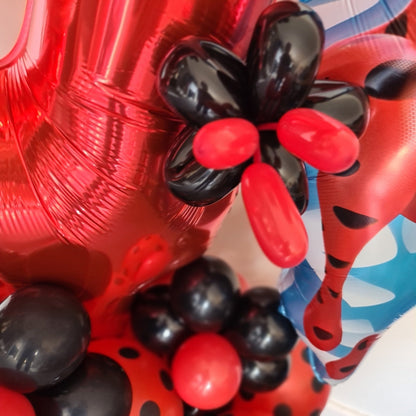 Marquee Style Charachter Theme with Helium Supershape and bouquet Single Balloon Number - UpUpNAwayBalloons