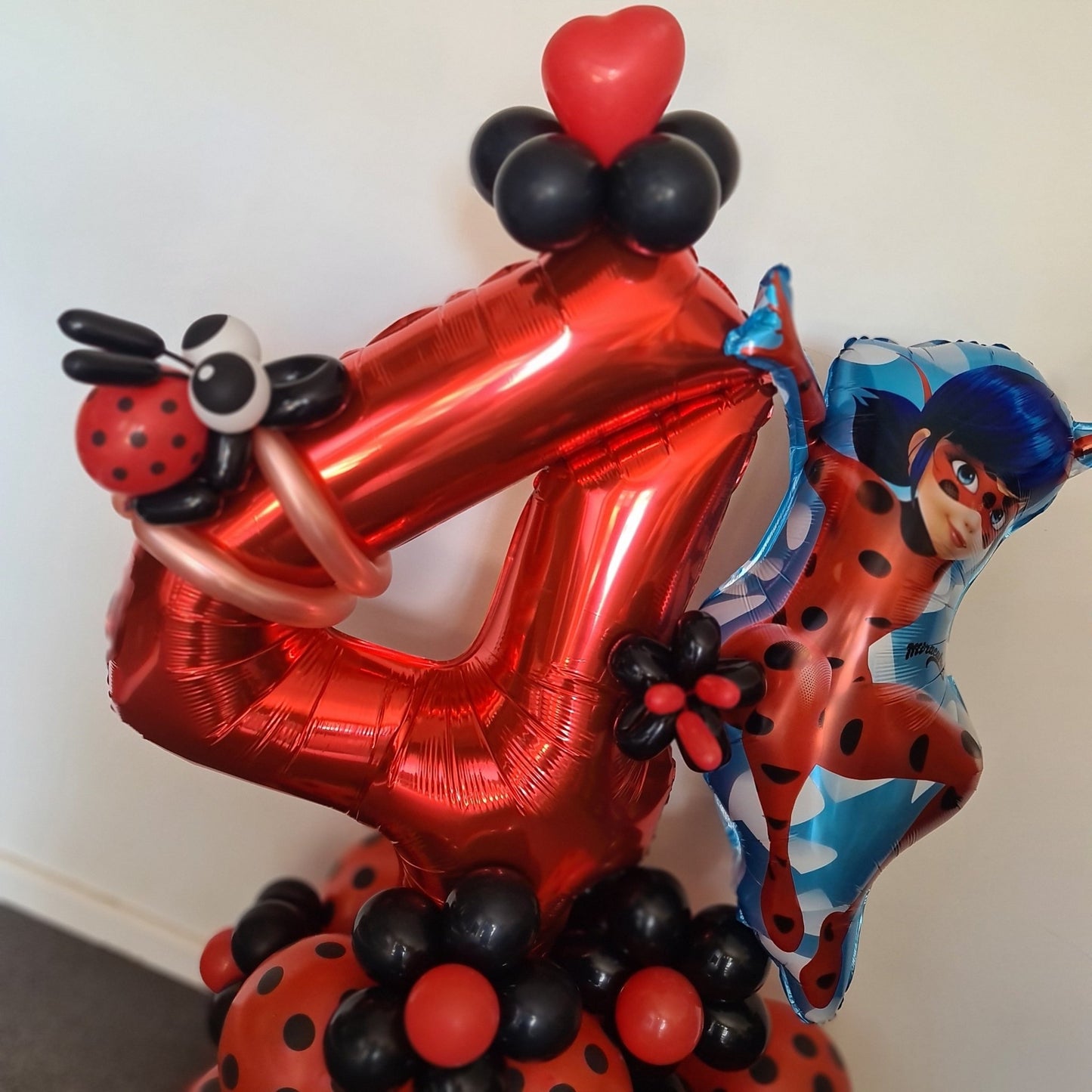 Marquee Style Charachter Theme with Helium Supershape and bouquet Single Balloon Number - UpUpNAwayBalloons