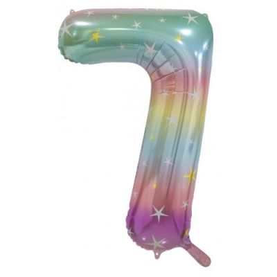 Pastel Rainbow Numbers - UpUpNAwayBalloons