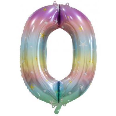 Pastel Rainbow Numbers - UpUpNAwayBalloons