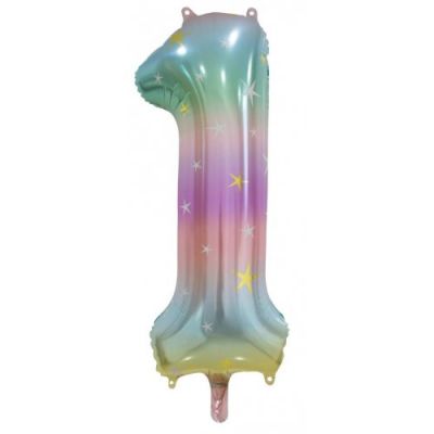Pastel Rainbow Numbers - UpUpNAwayBalloons
