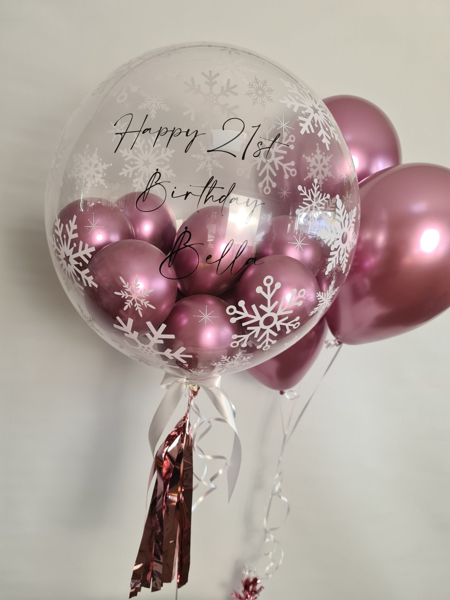 Personalised Deco Bubble Balloons & Table Bouquet - UpUpNAwayBalloons