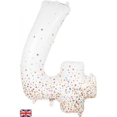 Sparkling Fizz White & Rose Gold Dots - UpUpNAwayBalloons