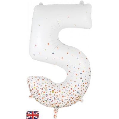 Sparkling Fizz White & Rose Gold Dots - UpUpNAwayBalloons