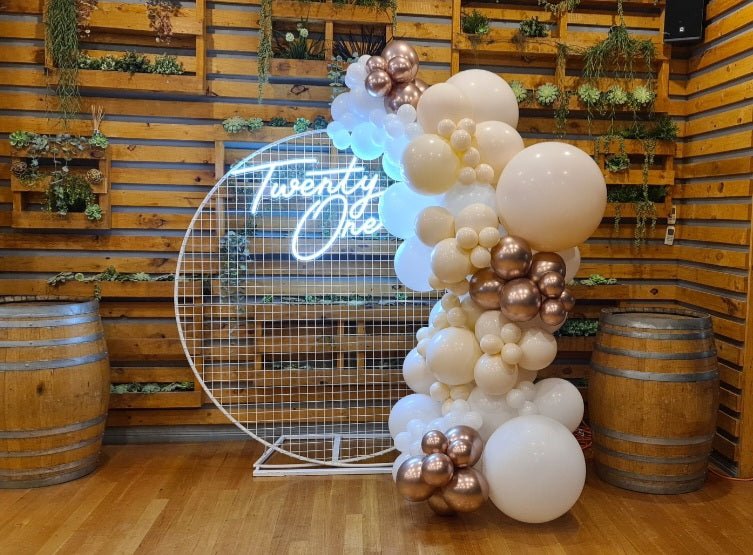 Twenty One Neon Sign for Hire - UpUpNAwayBalloons