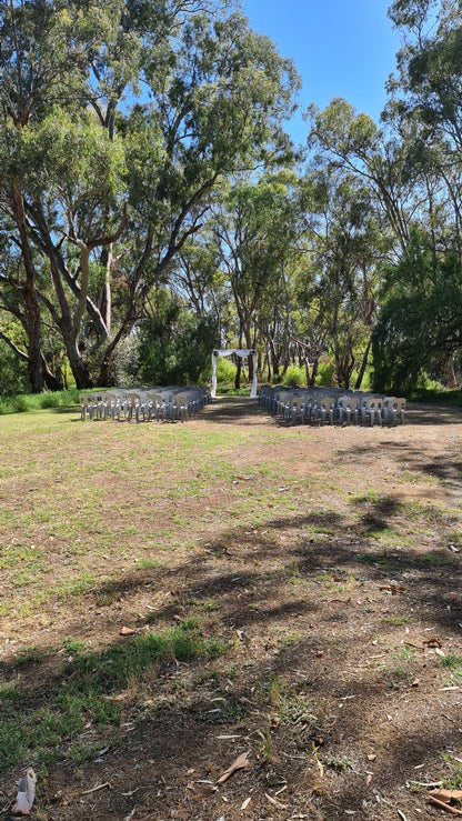 White Wedding Arbour for Hire - UpUpNAwayBalloons