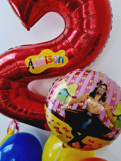Wiggles Number Bouquet - UpUpNAwayBalloons